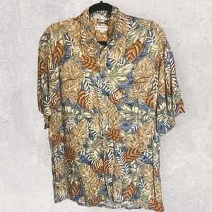 Pierre Cardin Rayon Button down Short Sleeve Shirt